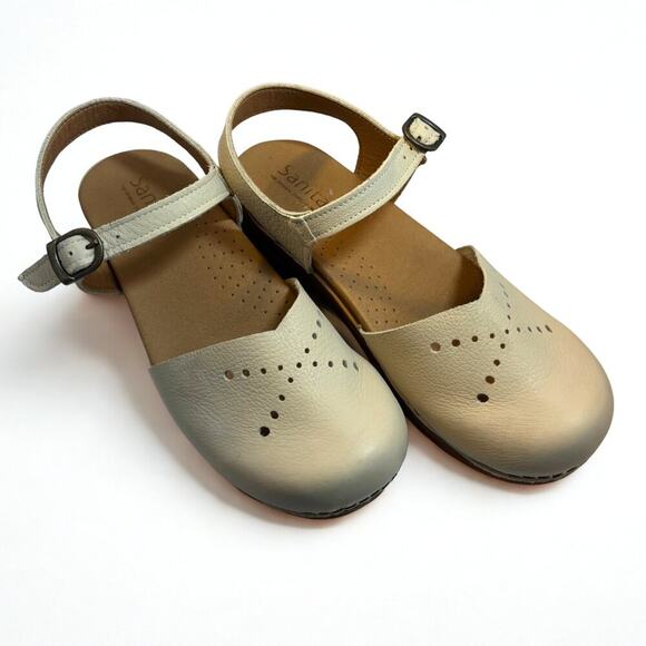 Sanita White Leather Clogs, Women’s EU 39 / US 8.5-9, Like New - Picture 1 of 6